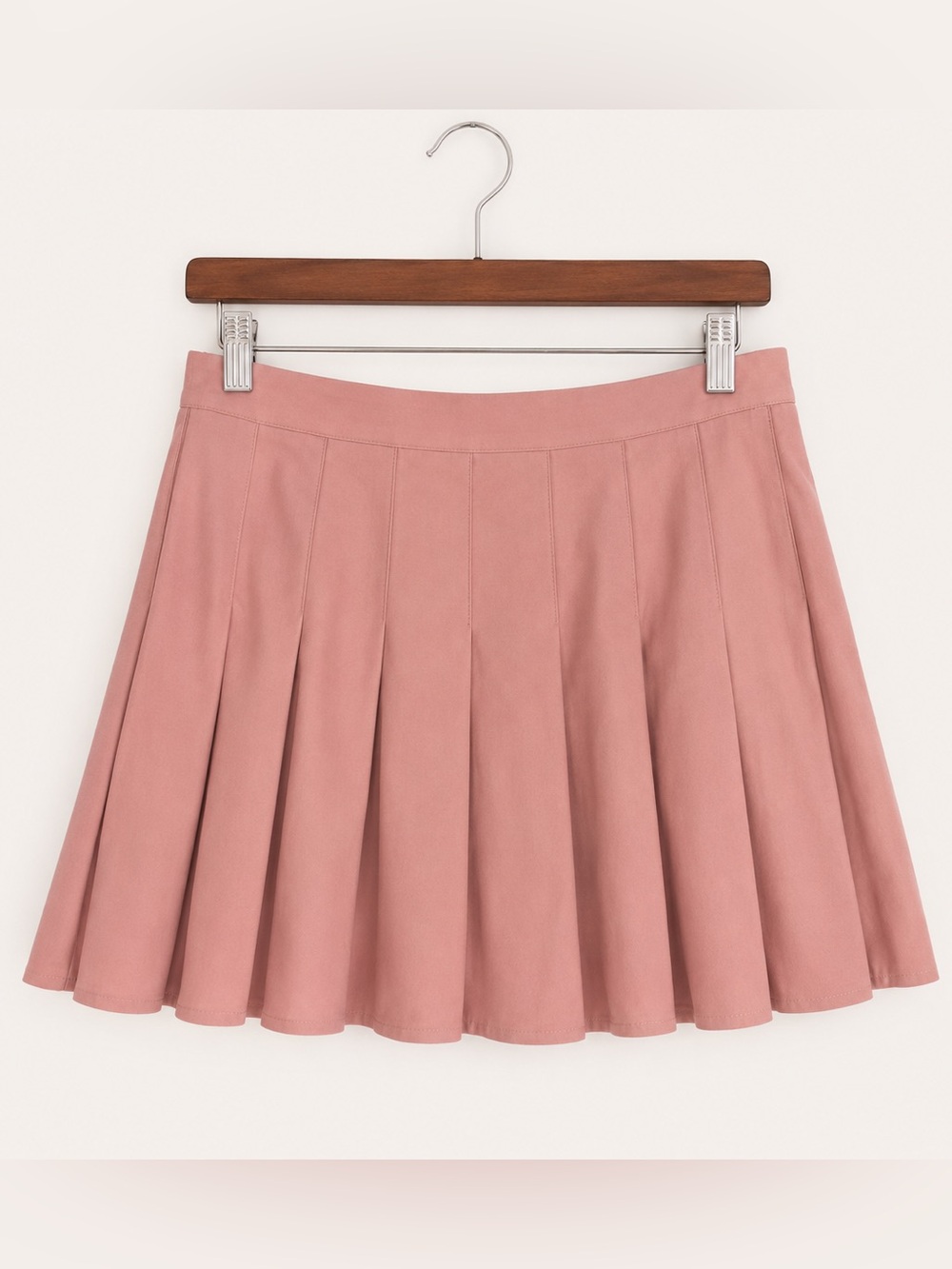 Urban Daizy Blush Pink Pleated Skater Mini Skirt Size L